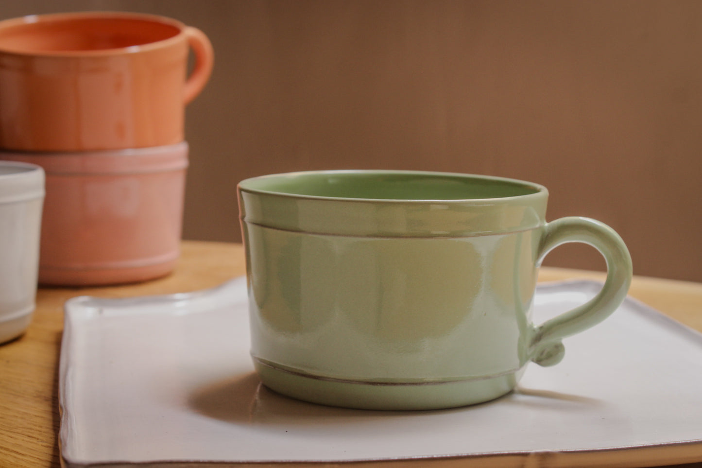 Taza de café, té y chocolate Bastide en cerámica hecha a mano 8 colores