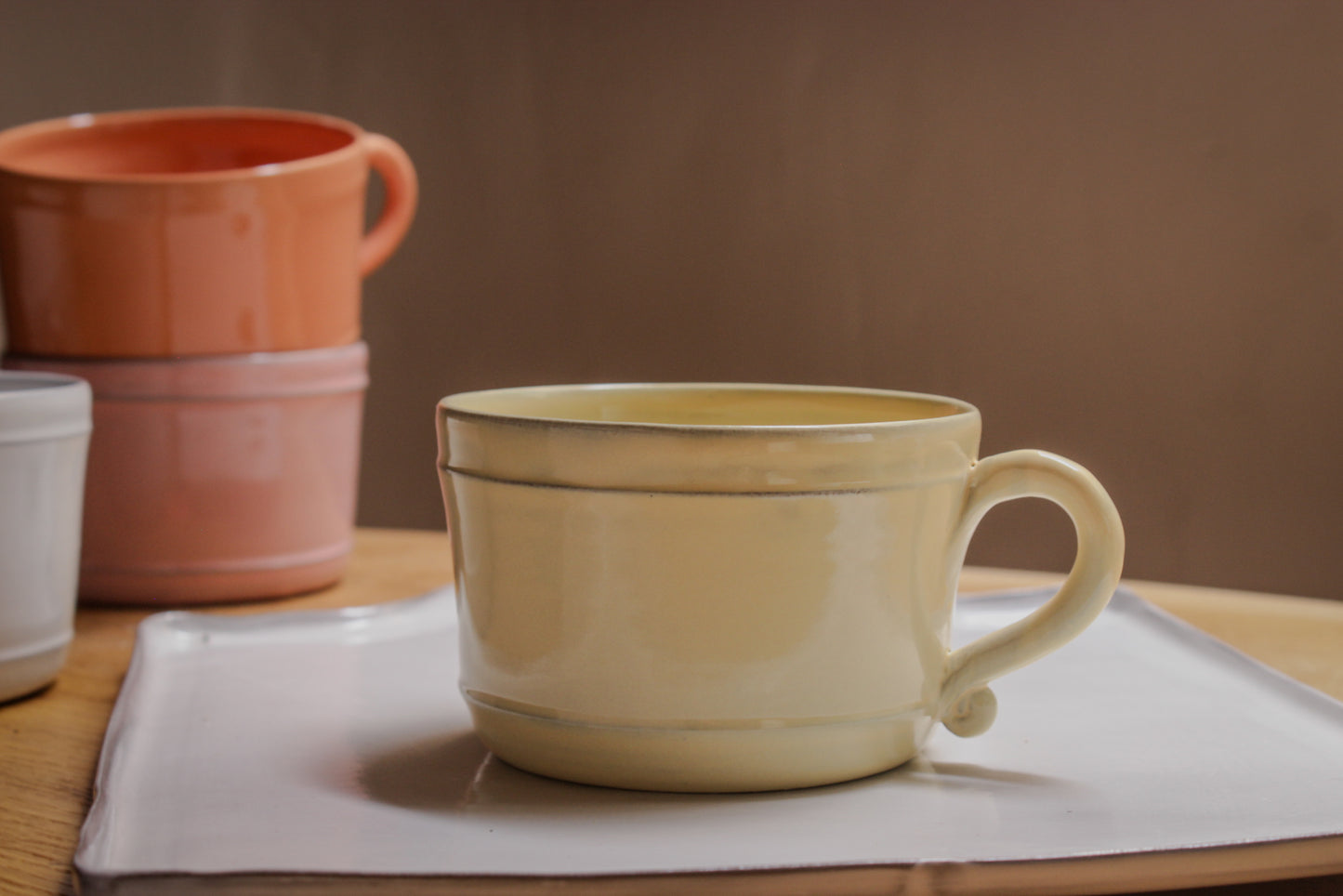 Taza de café, té y chocolate Bastide en cerámica hecha a mano 8 colores