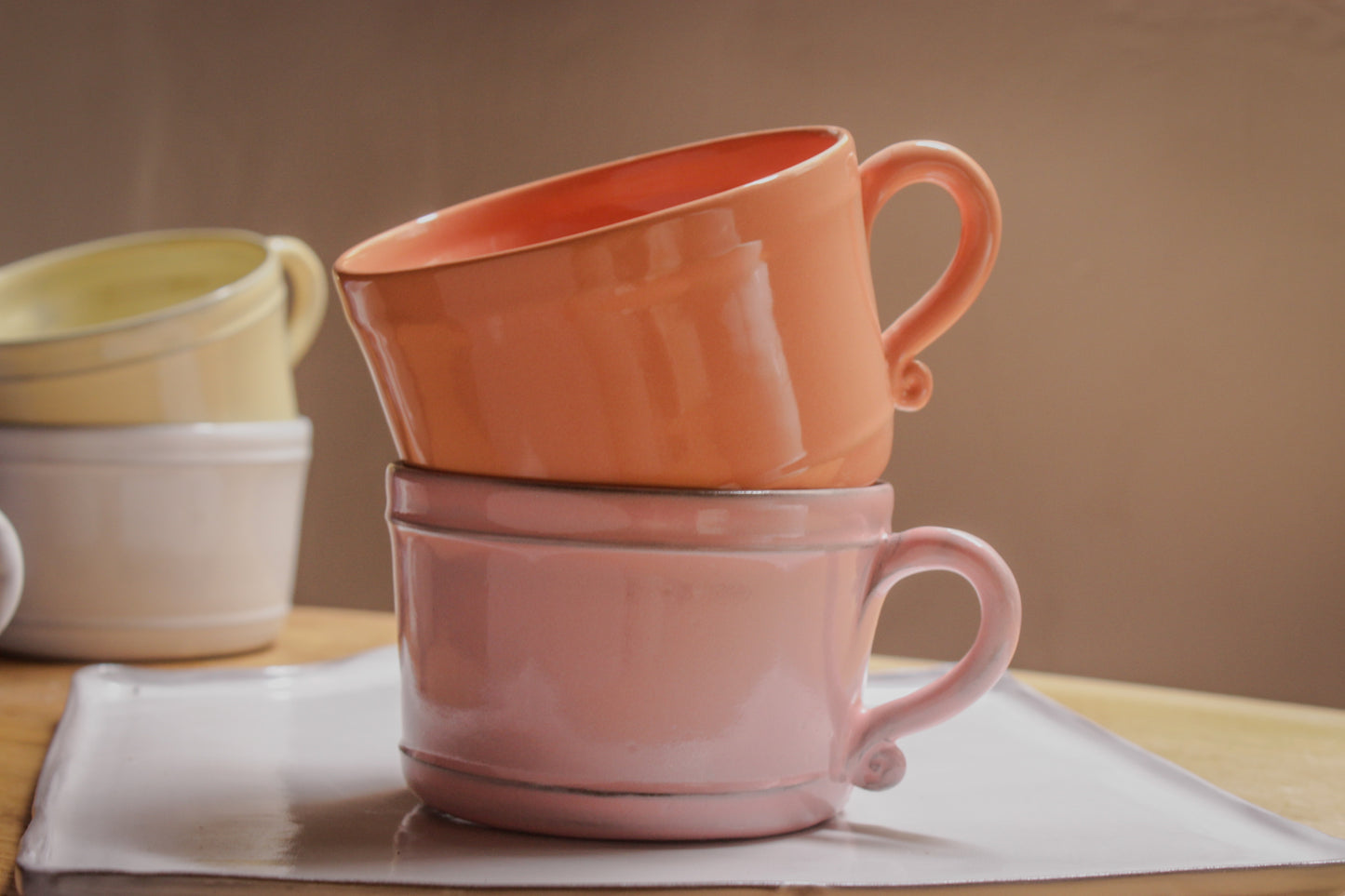 Taza de café, té y chocolate Bastide en cerámica hecha a mano 8 colores