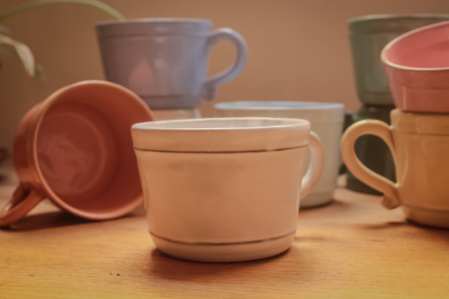 Taza de café de cerámica hecha a mano Bastide 8 colores.