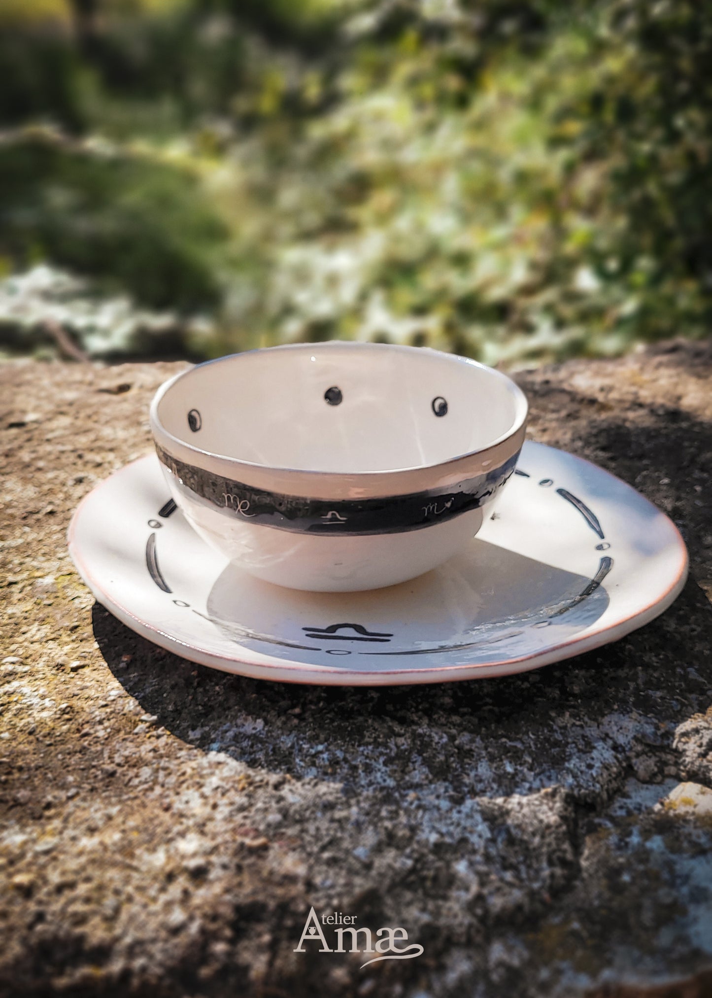 Plato Pequeño Constelación LIBRA - Cerámica Artesanal Elegante