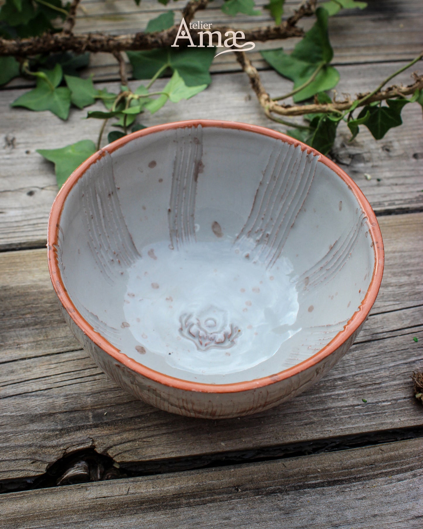 Bol céramique artisanale - Esprit forestier et naturel - Vieux Chêne