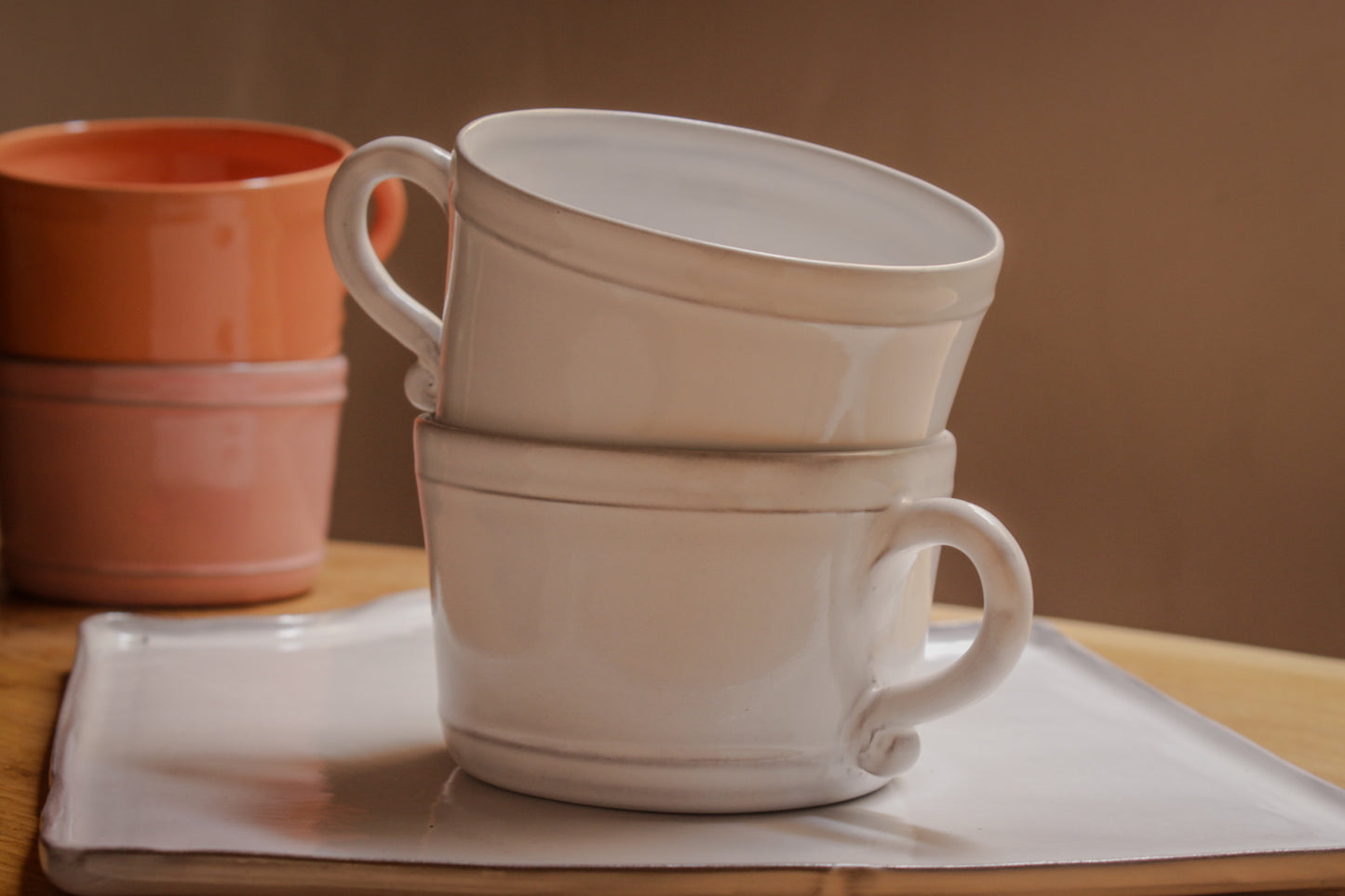 Taza de café, té y chocolate Bastide en cerámica hecha a mano 8 colores