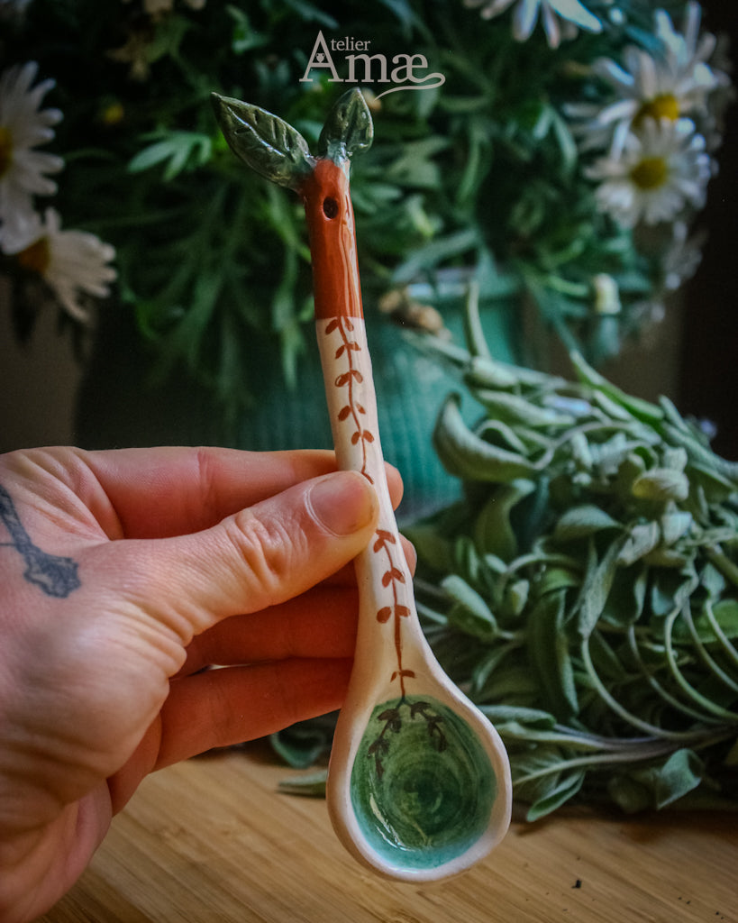 Cuchara de ramita de primavera