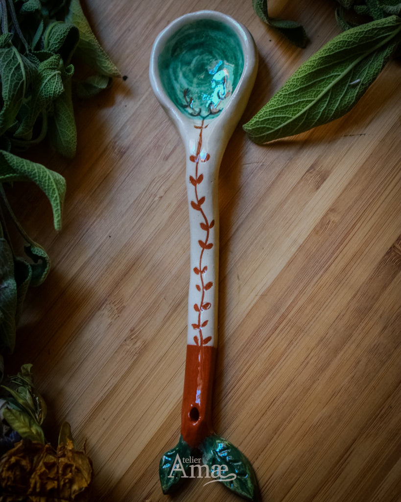 Cuchara de ramita de primavera