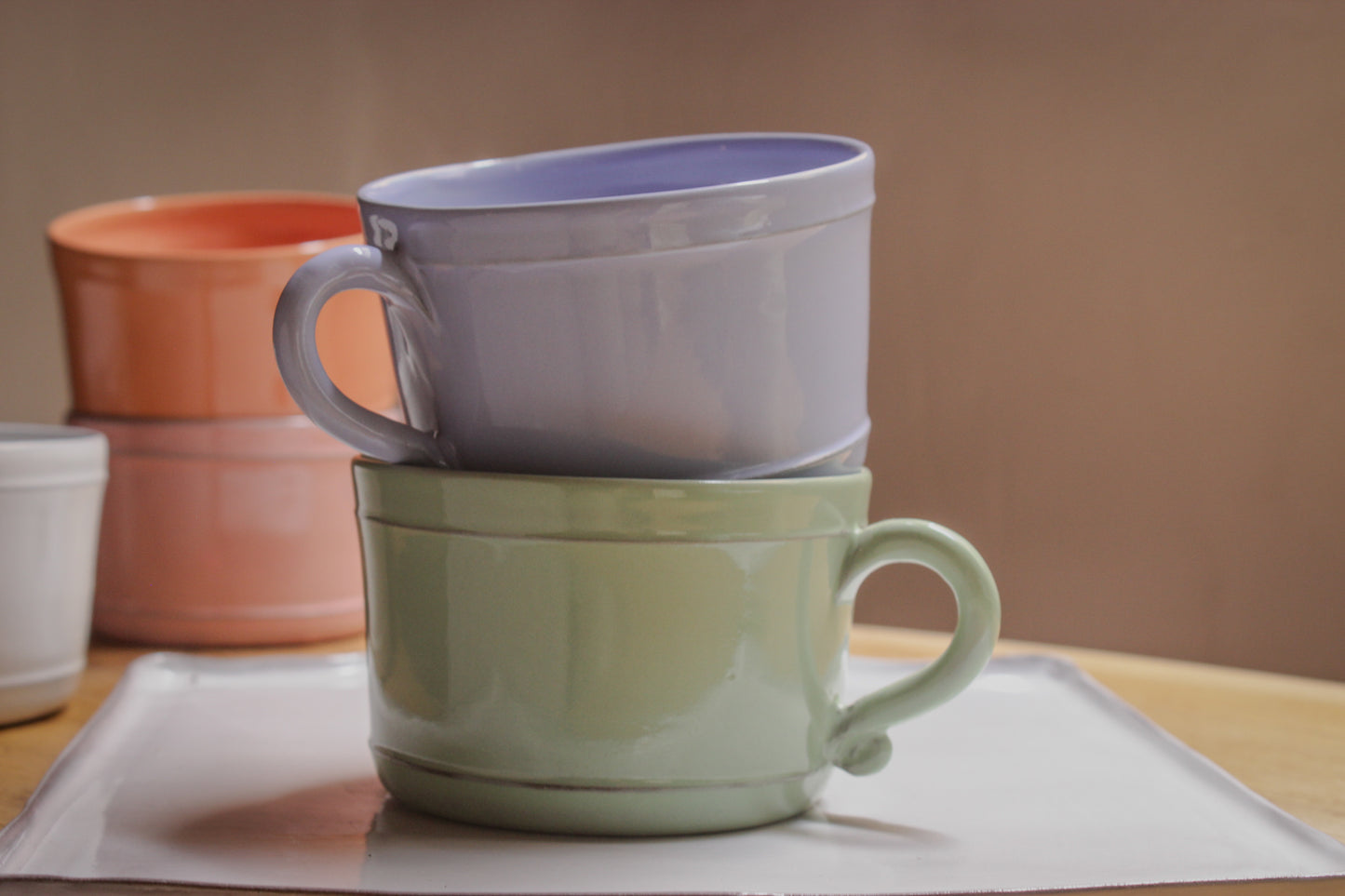 Taza de café, té y chocolate Bastide en cerámica hecha a mano 8 colores