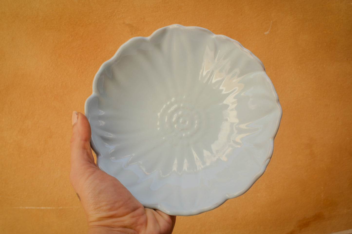 Cuenco en forma de flor de peonía de cerámica hecho a mano, 5 colores, regalo de decoración