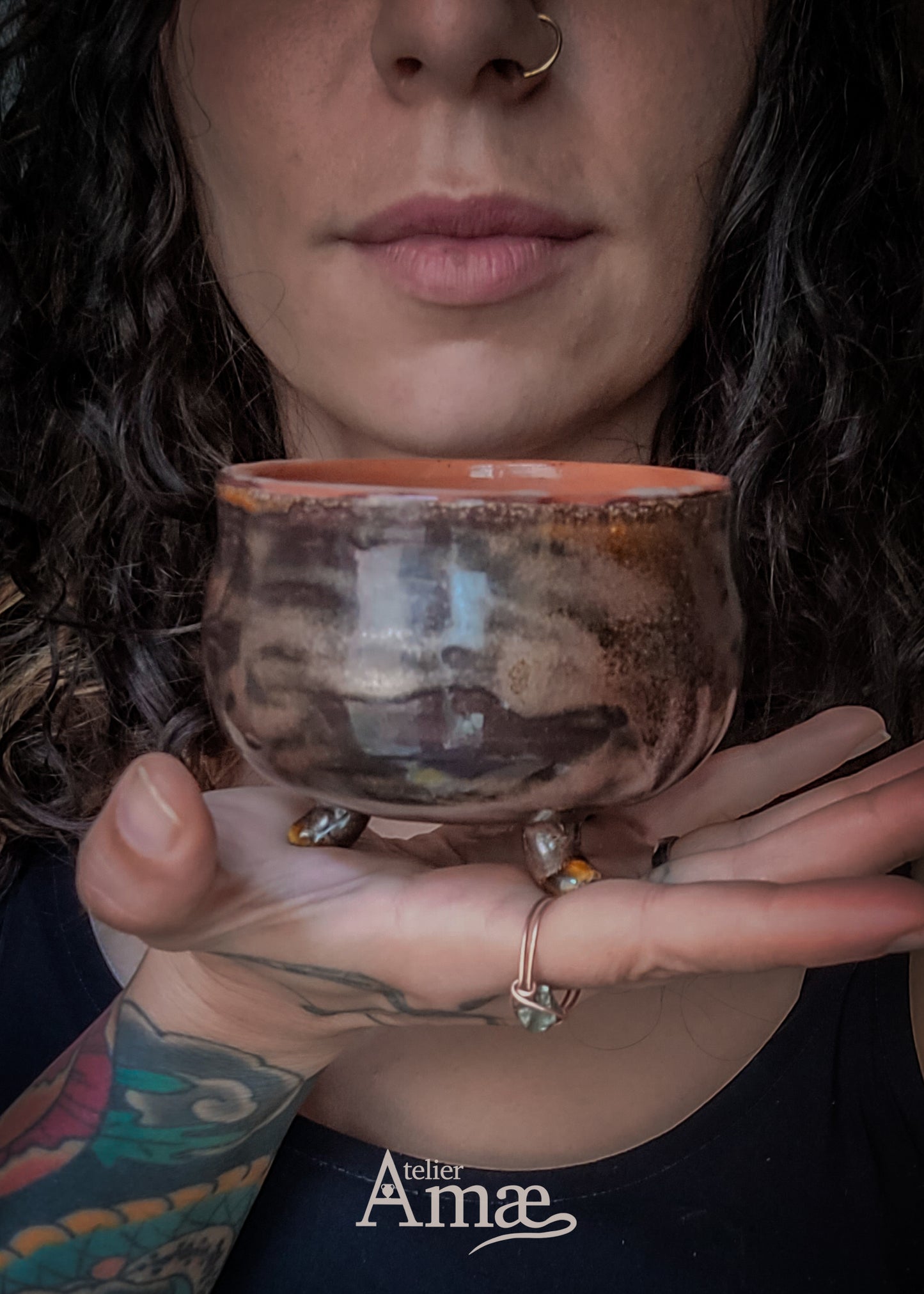 Mini Taza Caldero Obscurial en Cerámica - Artesanal y Mágica