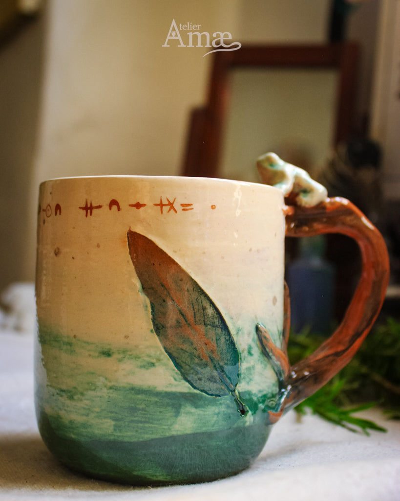 Leaf & Burnet Infuser Mug - Handmade Ceramic