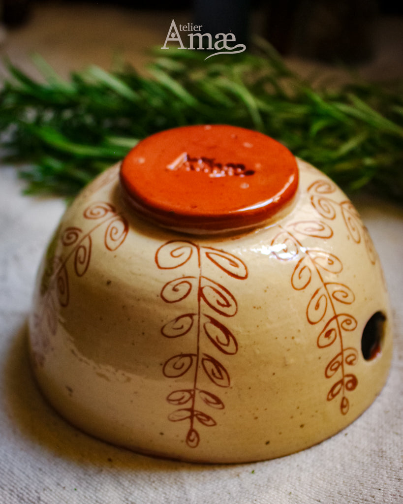 Bol à équeuter - Bol à enlever les herbes en céramique - fait main