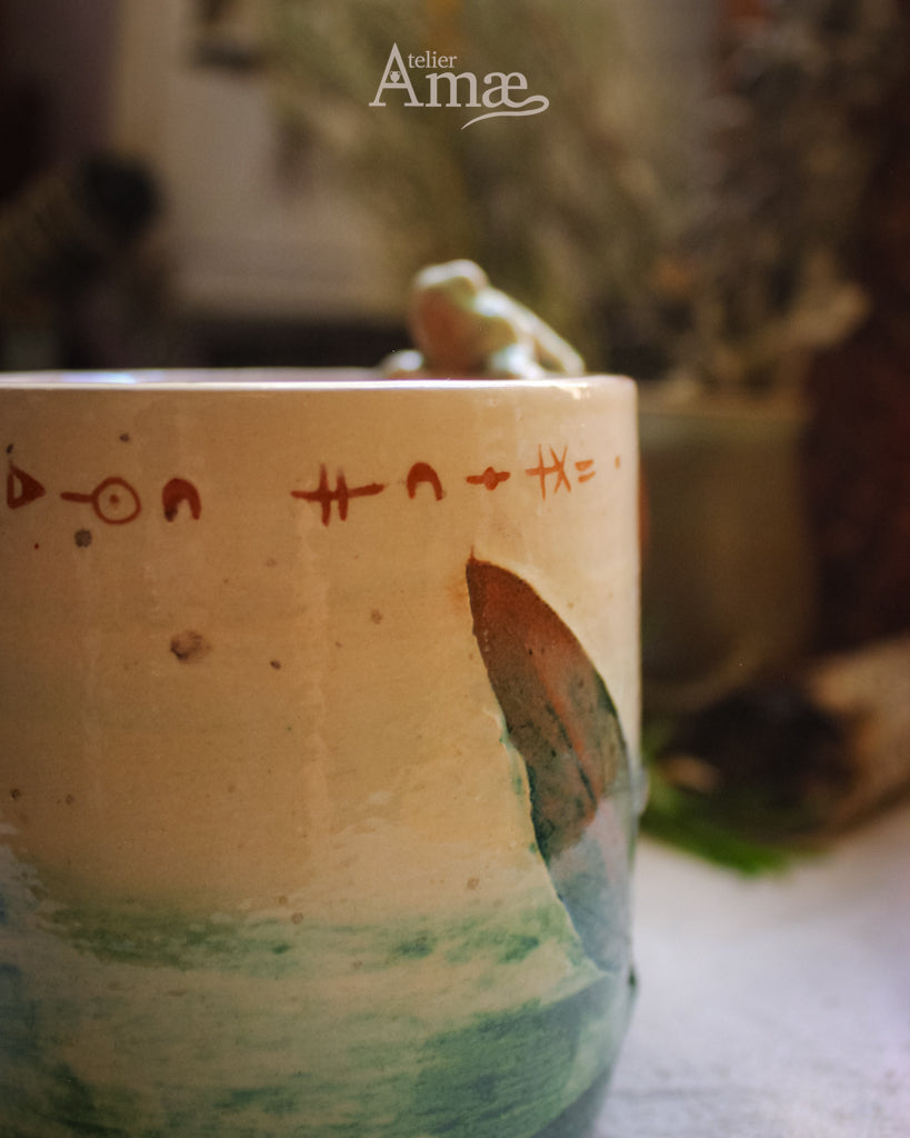 Leaf & Burnet Infuser Mug - Handmade Ceramic