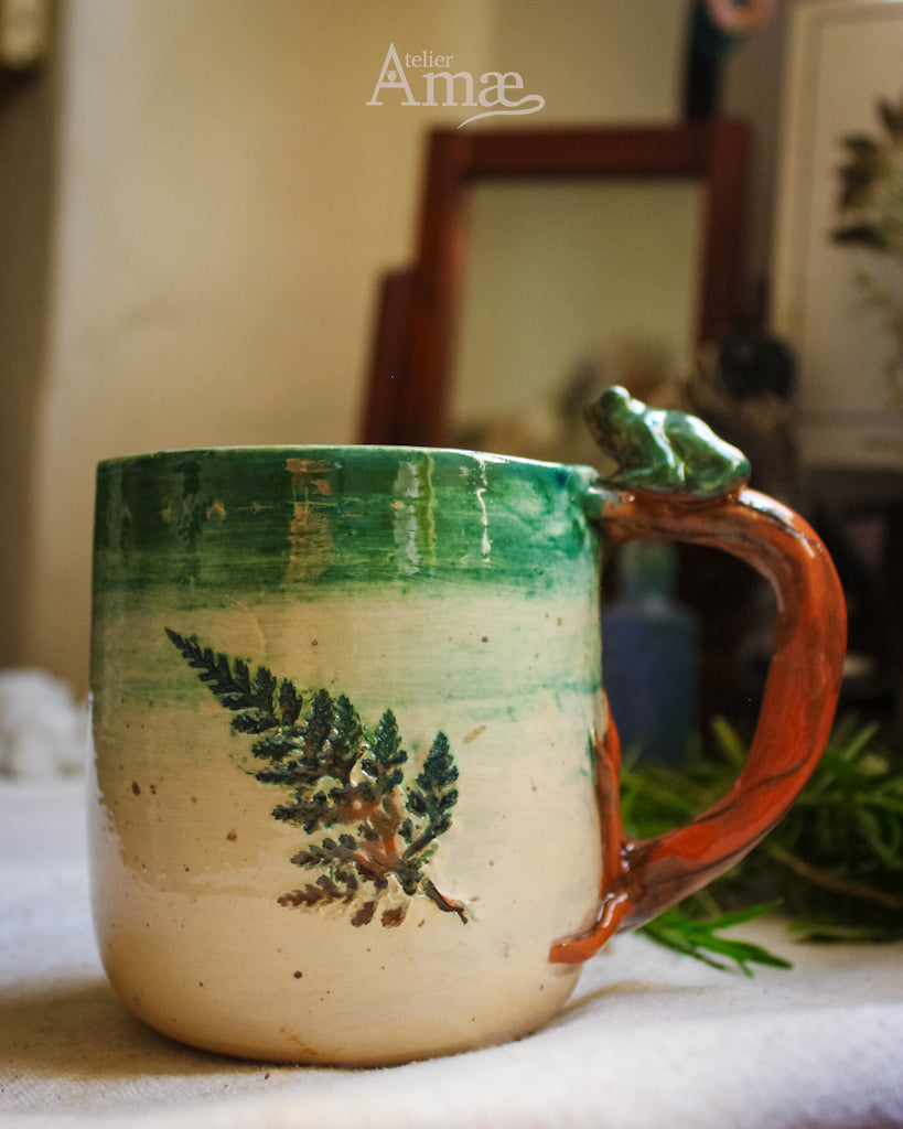 Leaf & Burnet Infuser Mug - Handmade Ceramic