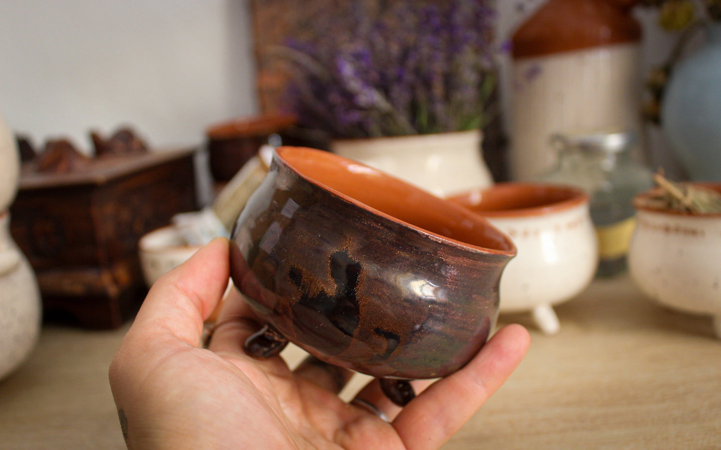 Mini Taza Caldero Obscurial en Cerámica - Artesanal y Mágica