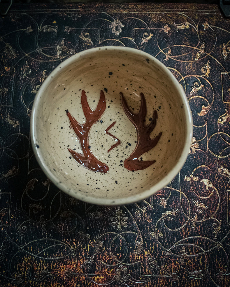 Cernunnos Solaris - Bol en céramique fait main - Rune Sowilo