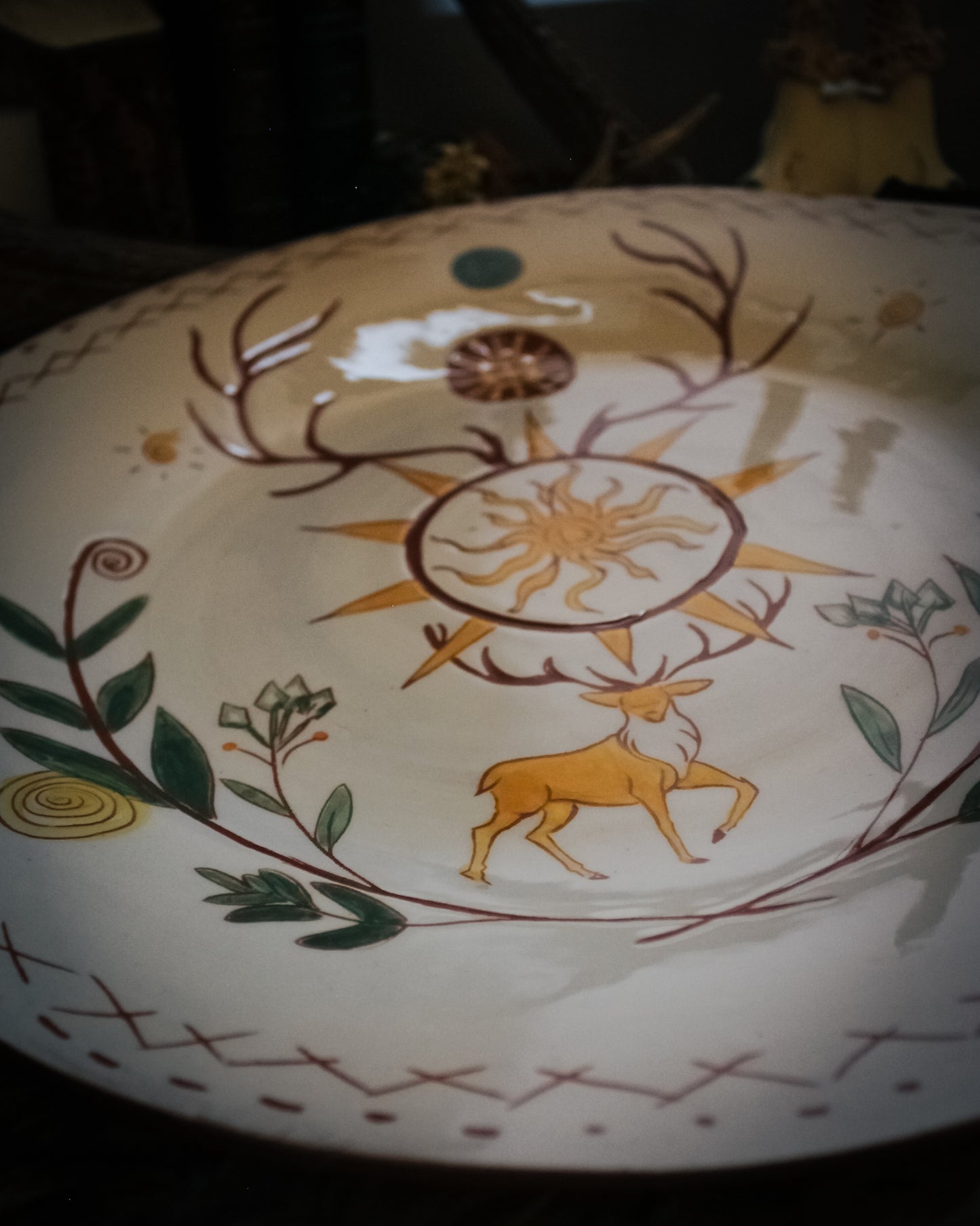 Large Imbolc Deer Platter - Wall Hanging