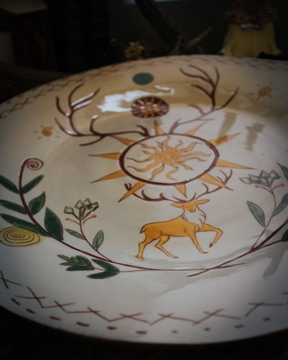 Large Imbolc Deer Platter - Wall Hanging