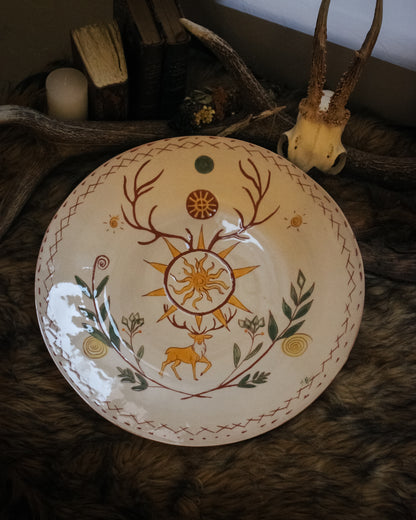 Large Imbolc Deer Platter - Wall Hanging