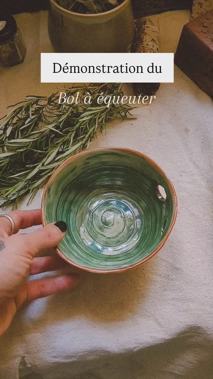 Bol à équeuter - Bol à enlever les herbes en céramique - fait main