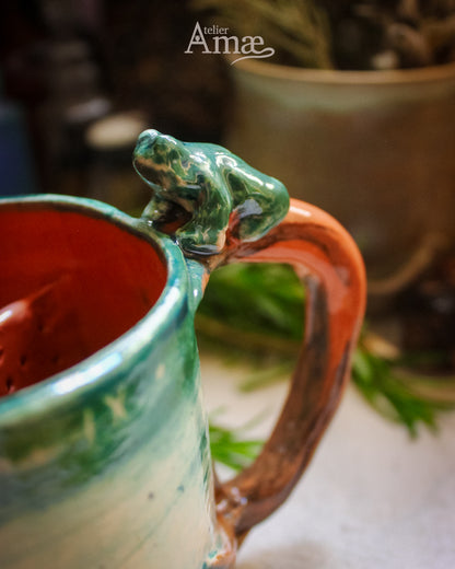 Leaf &amp; Burnet Infuser Mug - Handmade Ceramic